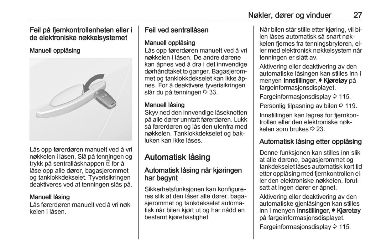 Opel Insignia A bruksanvisningen / page 29