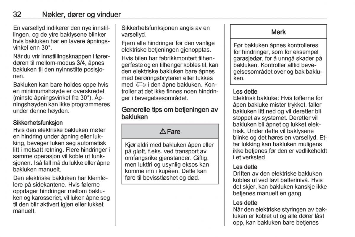 Opel Insignia A bruksanvisningen / page 34