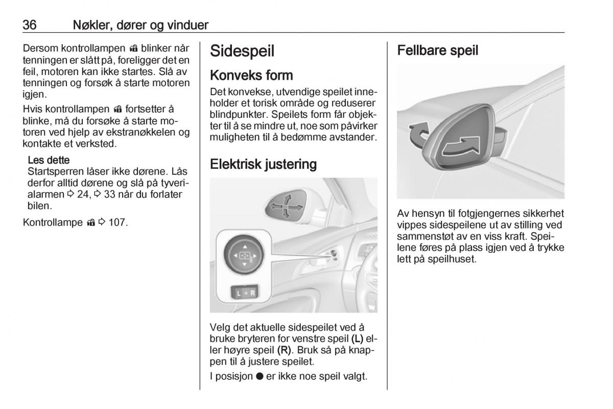 Opel Insignia A bruksanvisningen / page 38