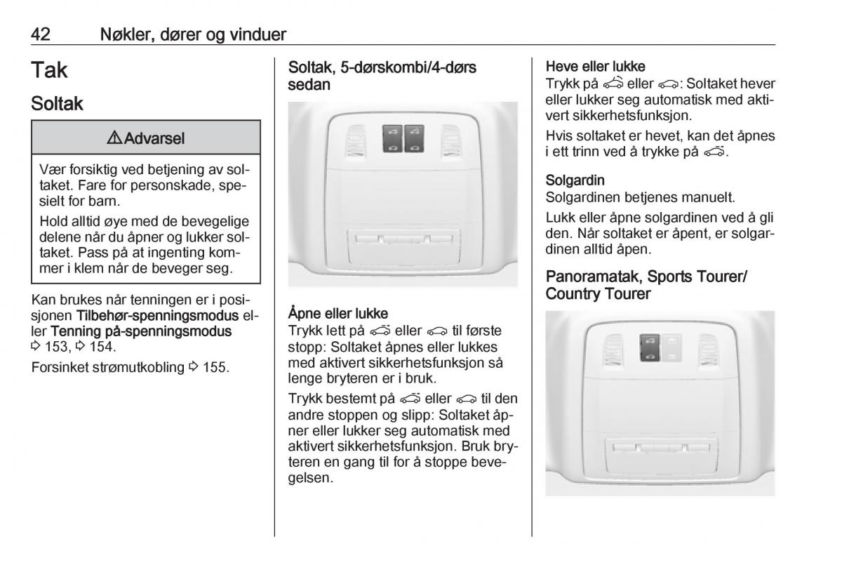 Opel Insignia A bruksanvisningen / page 44