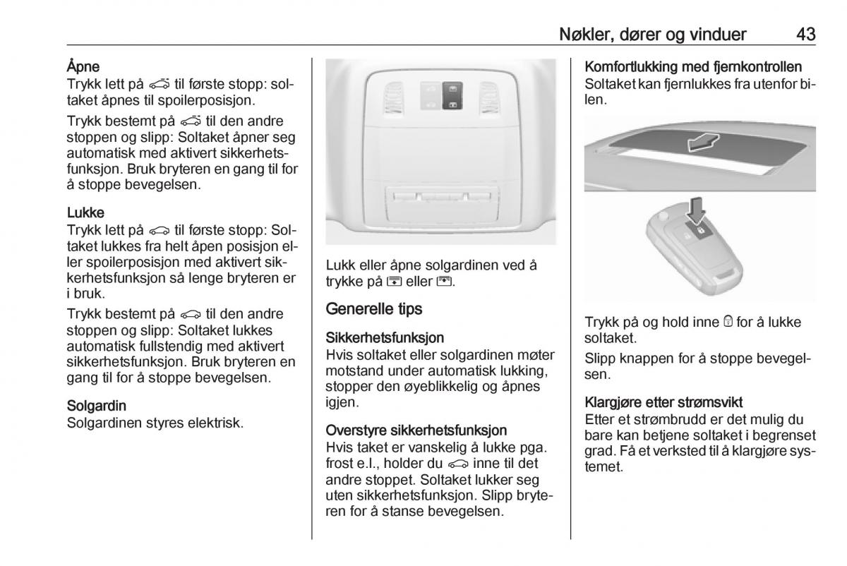 Opel Insignia A bruksanvisningen / page 45