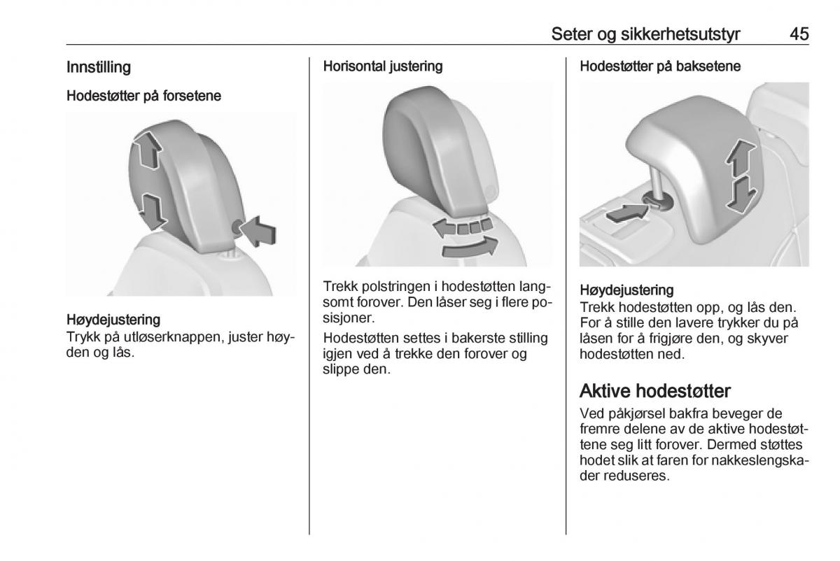 Opel Insignia A bruksanvisningen / page 47