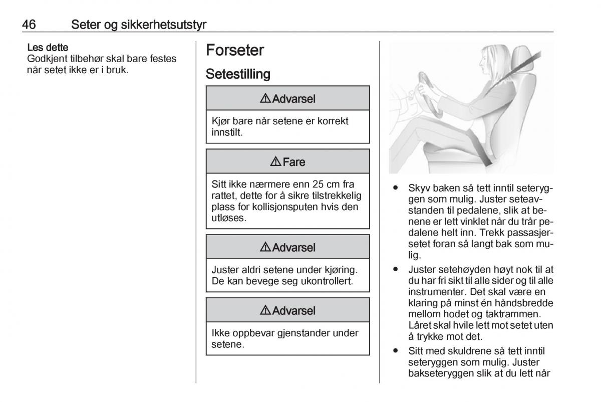 Opel Insignia A bruksanvisningen / page 48