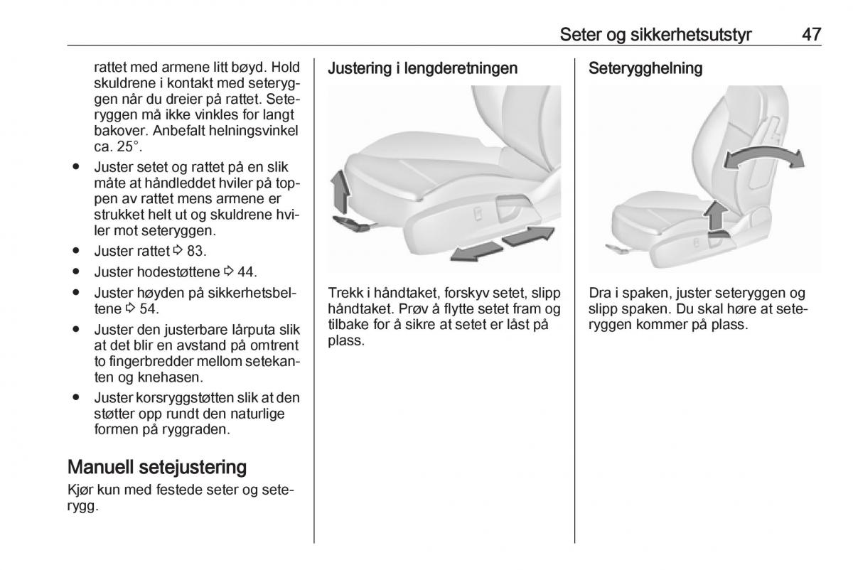 Opel Insignia A bruksanvisningen / page 49