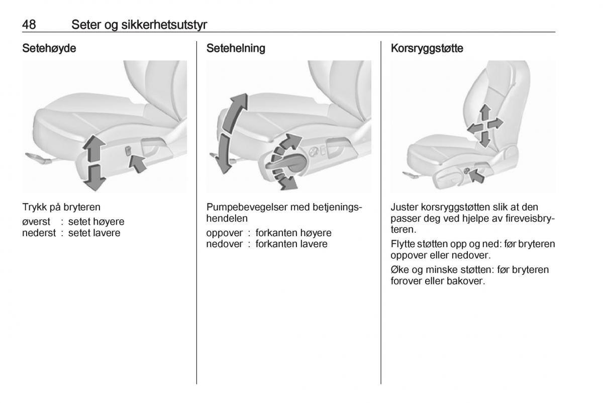 Opel Insignia A bruksanvisningen / page 50