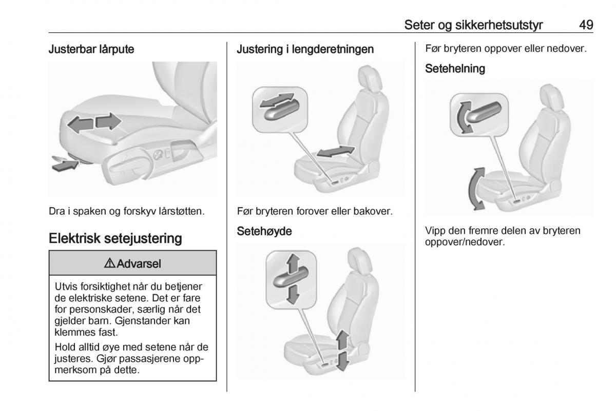 Opel Insignia A bruksanvisningen / page 51