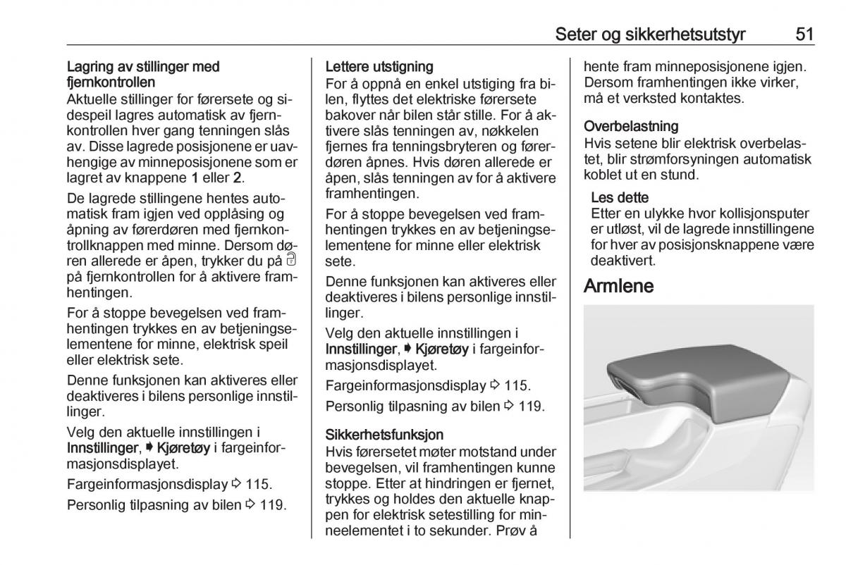 Opel Insignia A bruksanvisningen / page 53