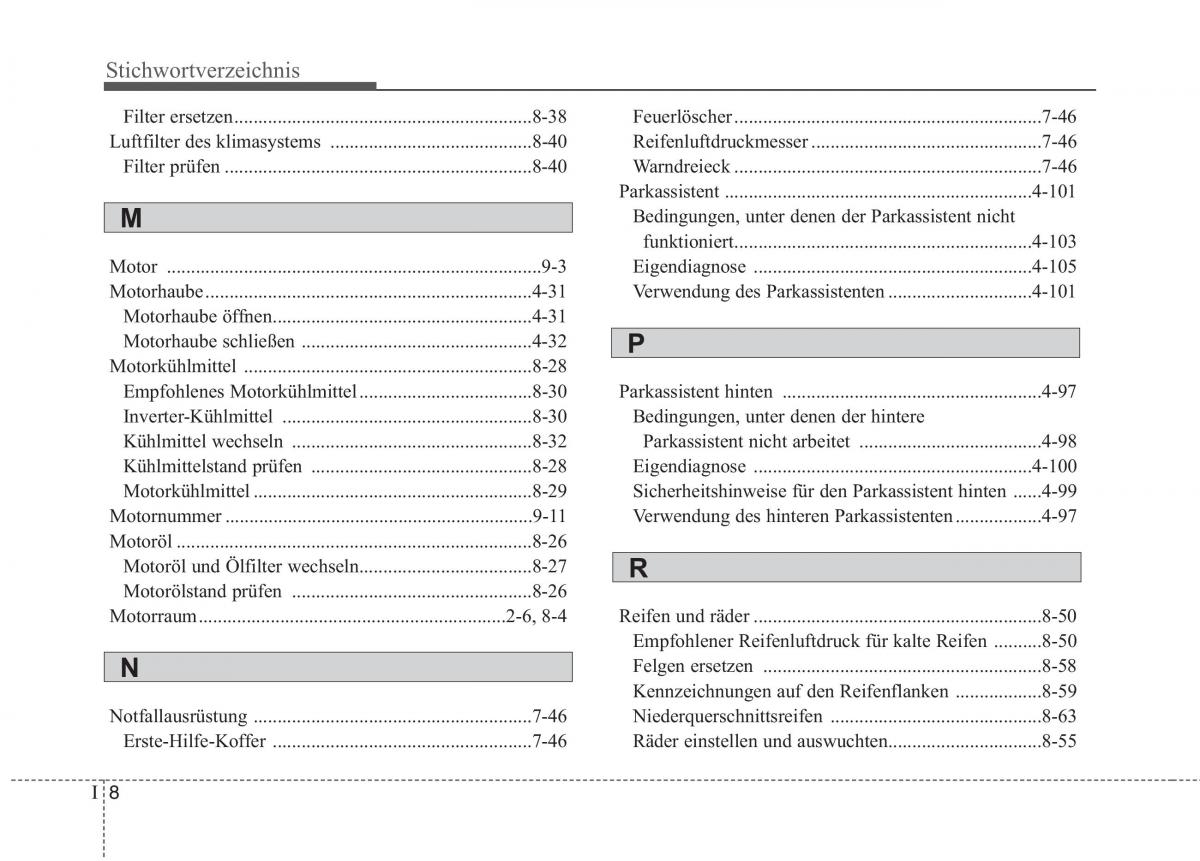 KIA Niro Handbuch / page 625