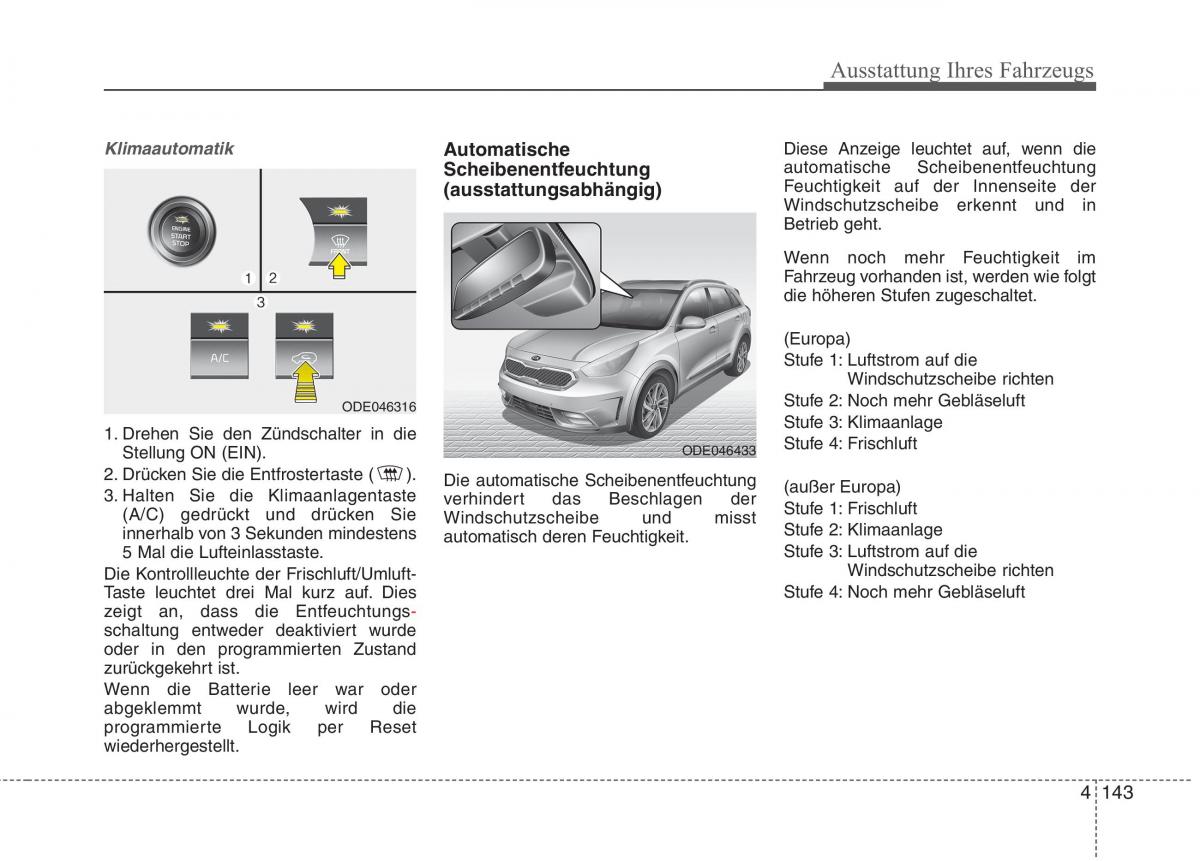 KIA Niro Handbuch / page 255