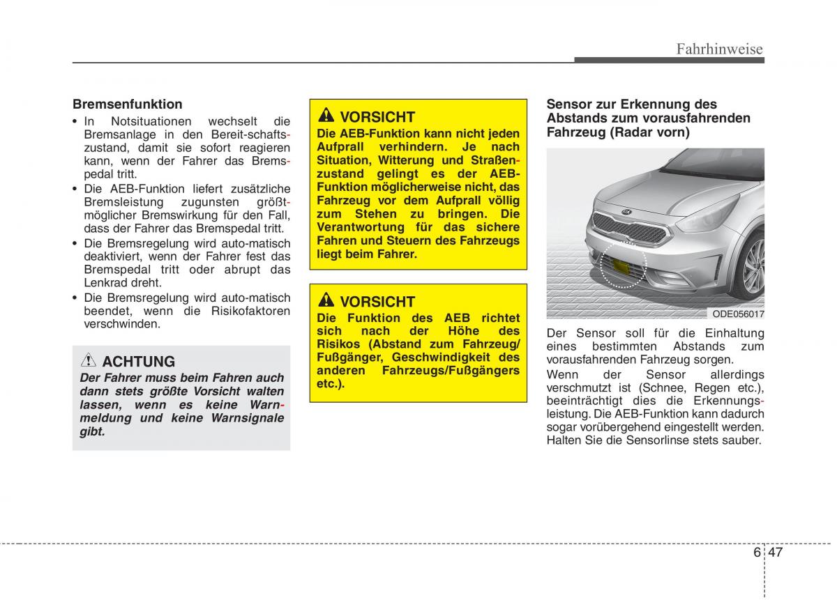 KIA Niro Handbuch / page 379