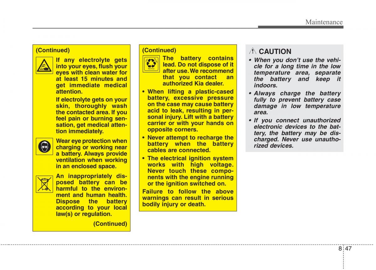 instrukcja obsługi  KIA Niro owners manual / page 489