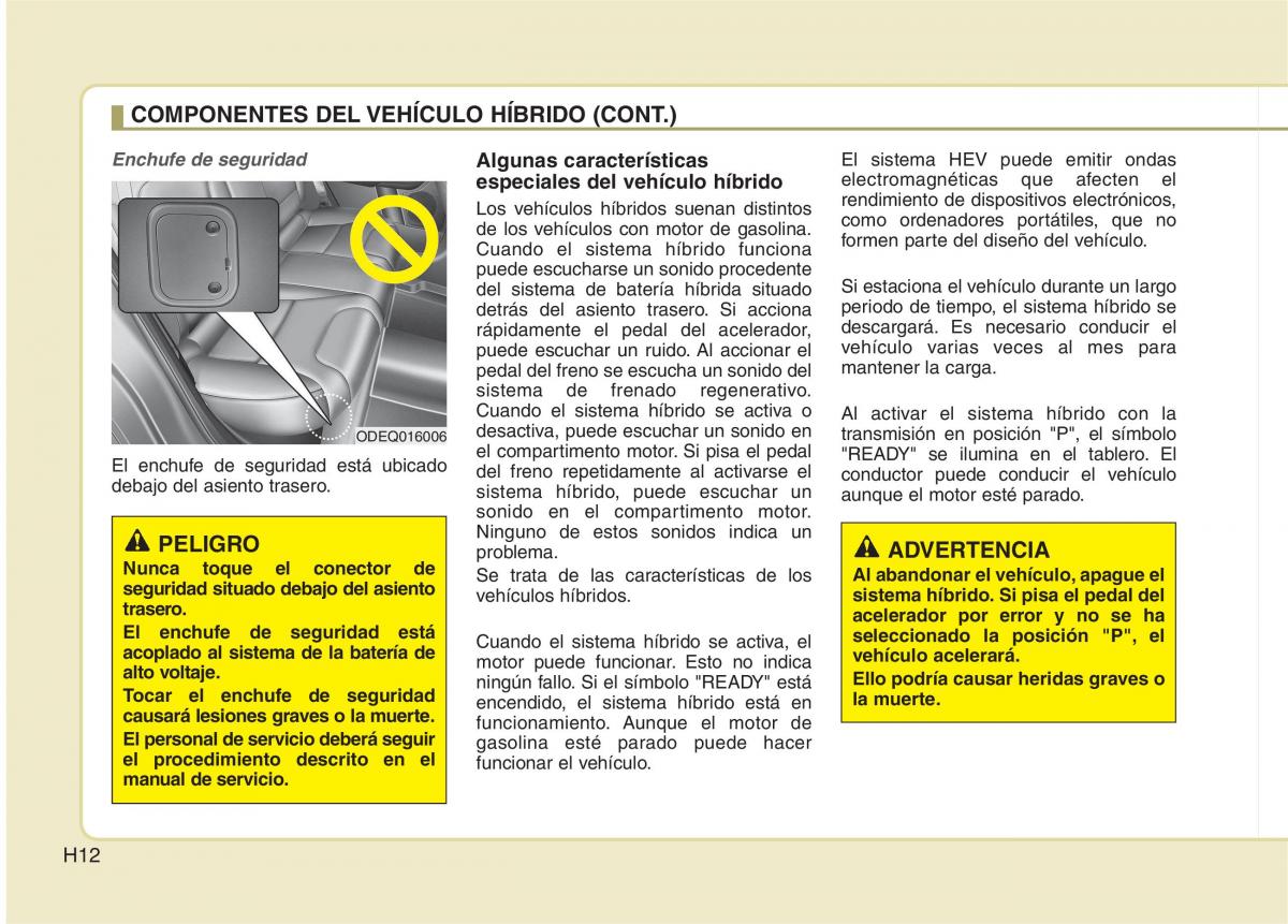 KIA Niro manual del propietario / page 15