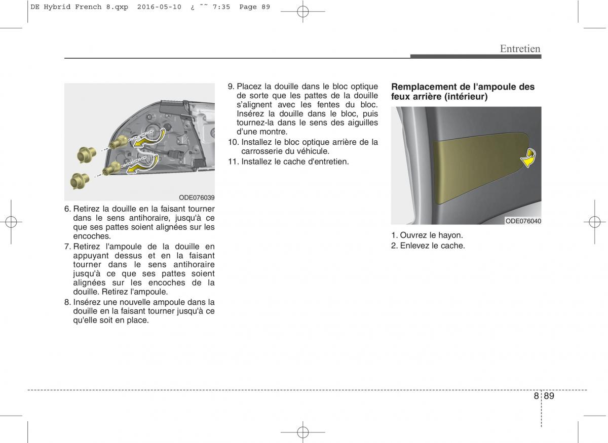 KIA Niro manuel du proprietaire / page 544