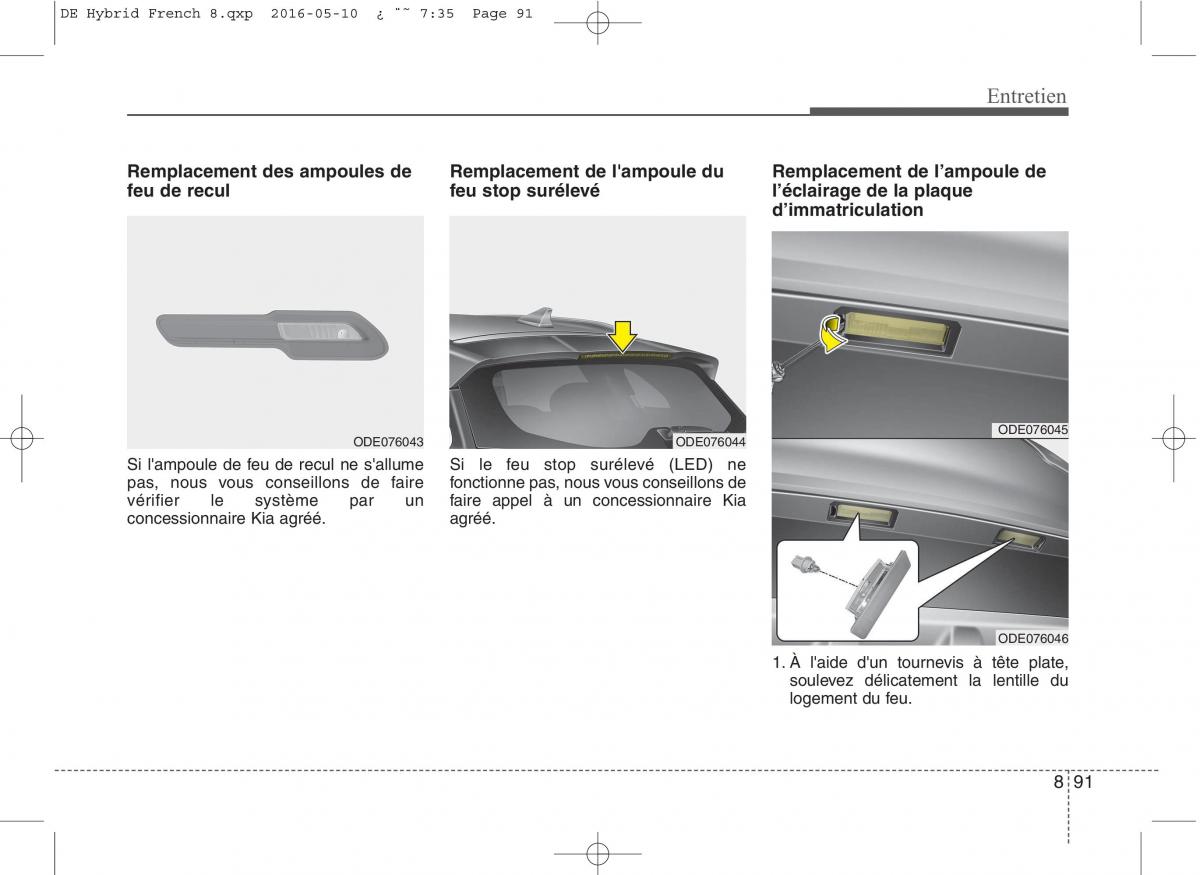 KIA Niro manuel du proprietaire / page 546