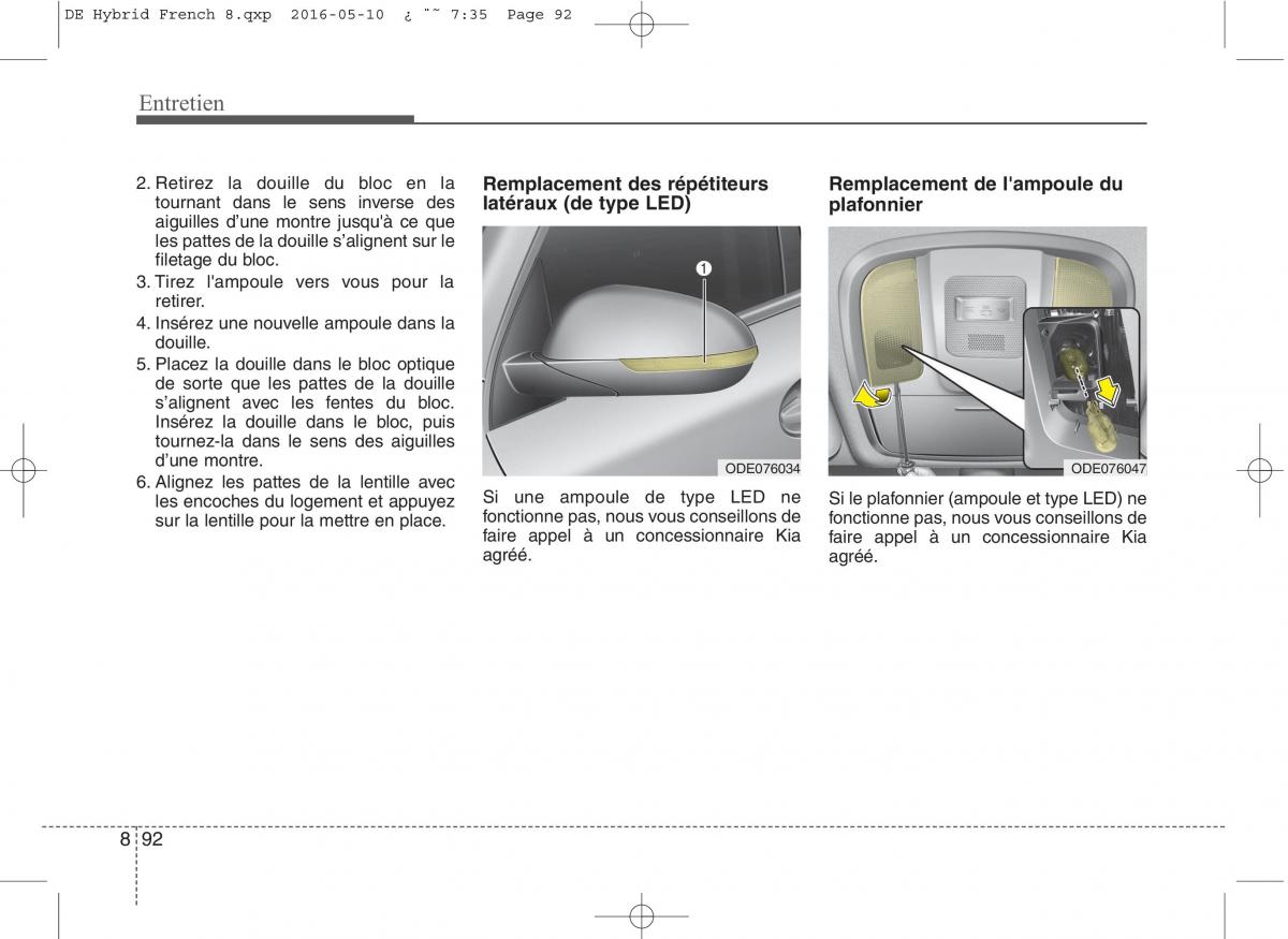 KIA Niro manuel du proprietaire / page 547