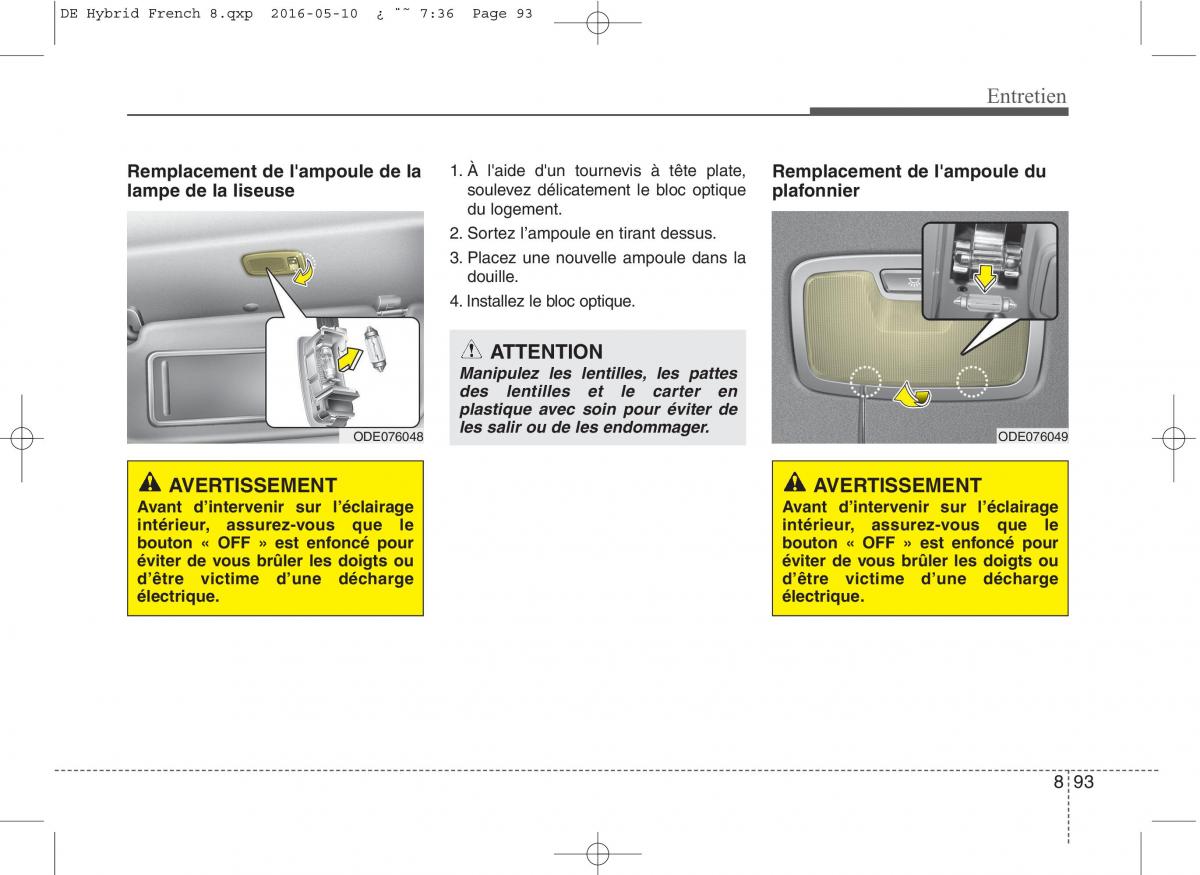 KIA Niro manuel du proprietaire / page 548