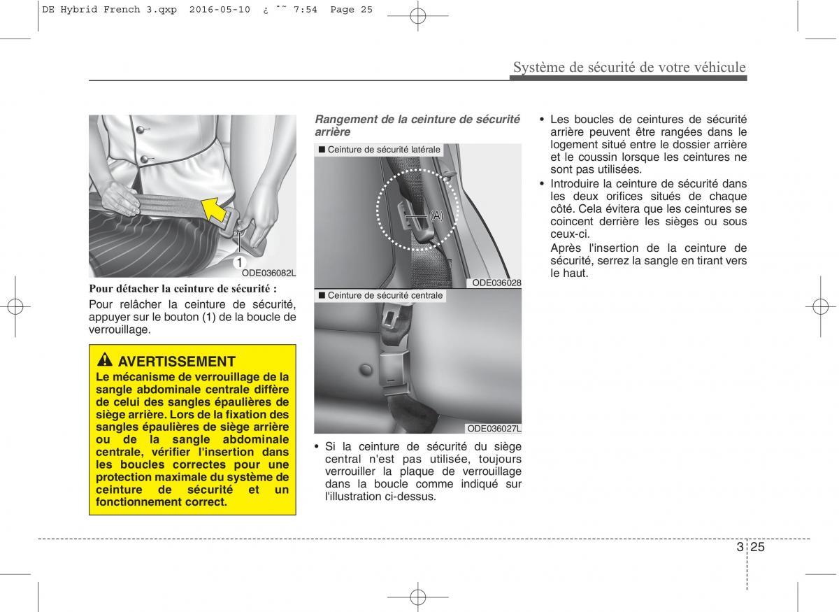 KIA Niro manuel du proprietaire / page 56