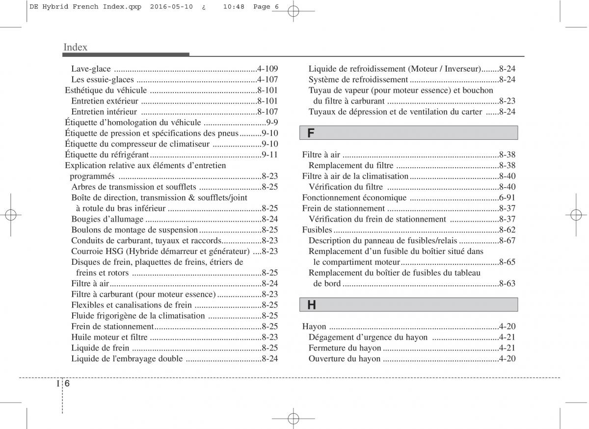 KIA Niro manuel du proprietaire / page 584