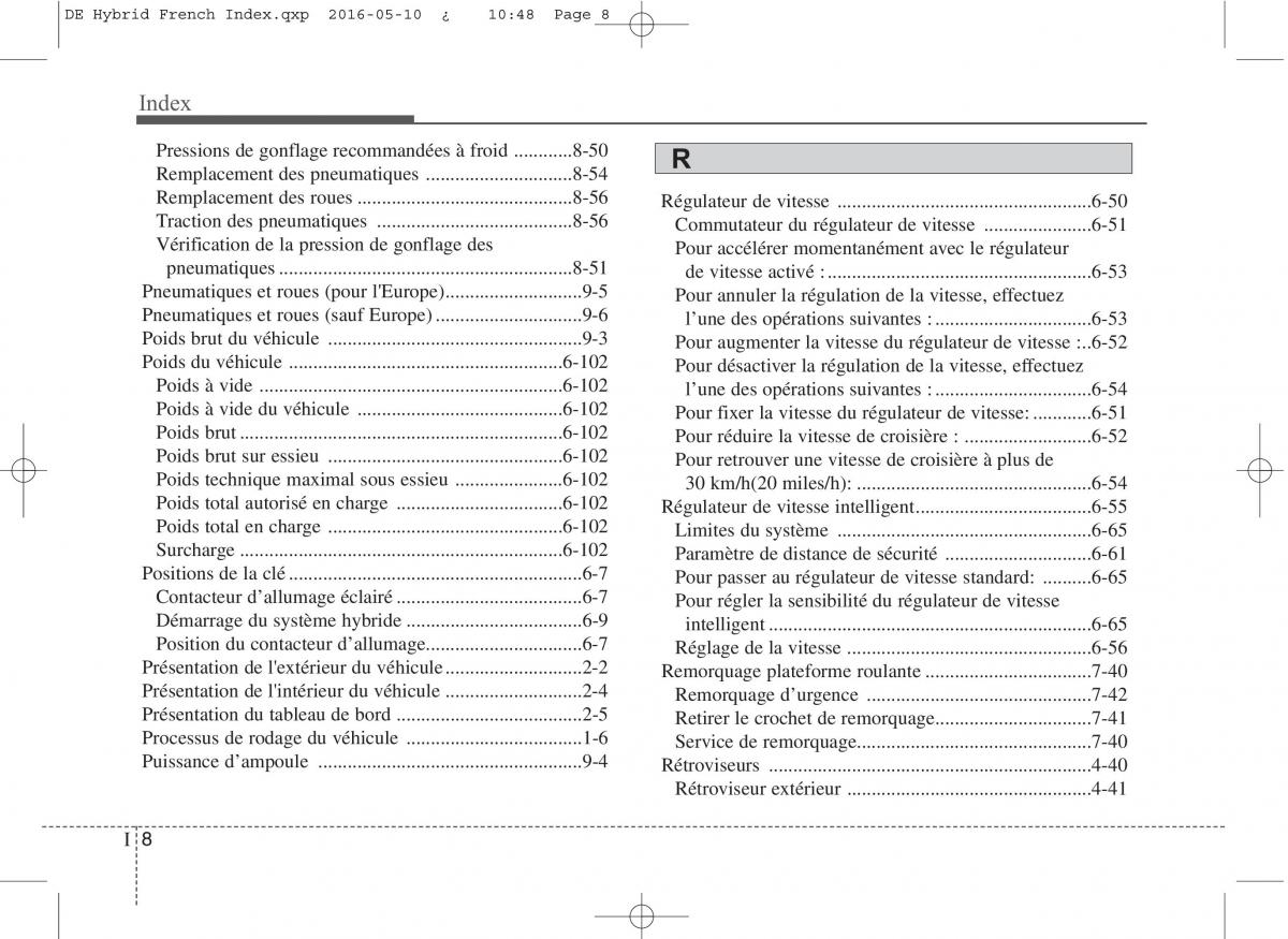 KIA Niro manuel du proprietaire / page 586