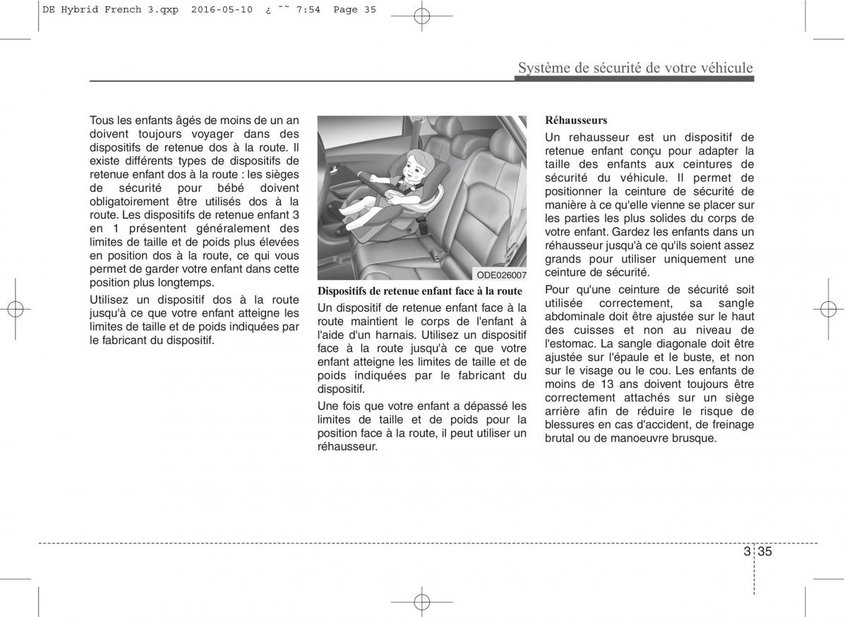 KIA Niro manuel du proprietaire / page 66