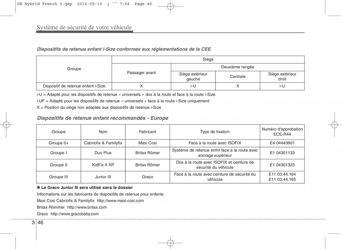 KIA Niro manuel du proprietaire / page 77