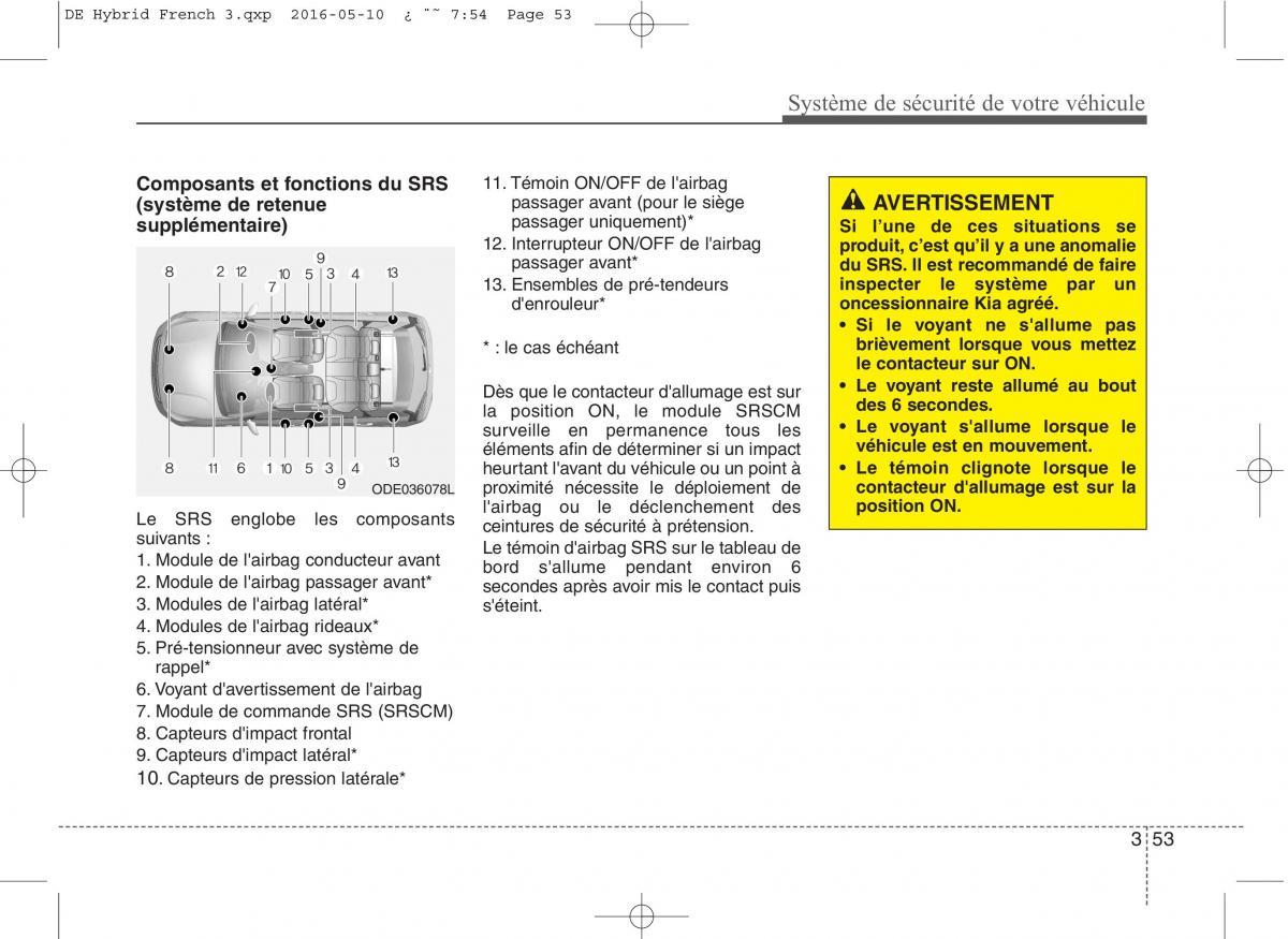 KIA Niro manuel du proprietaire / page 84