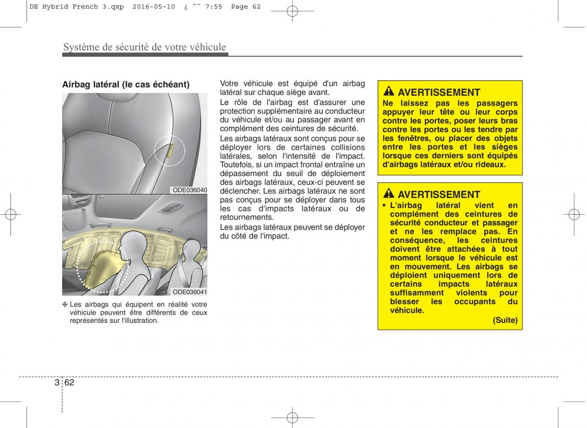 KIA Niro manuel du proprietaire / page 93