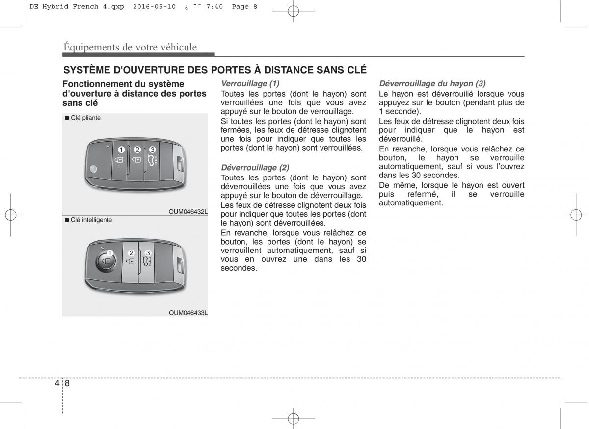 KIA Niro manuel du proprietaire / page 109