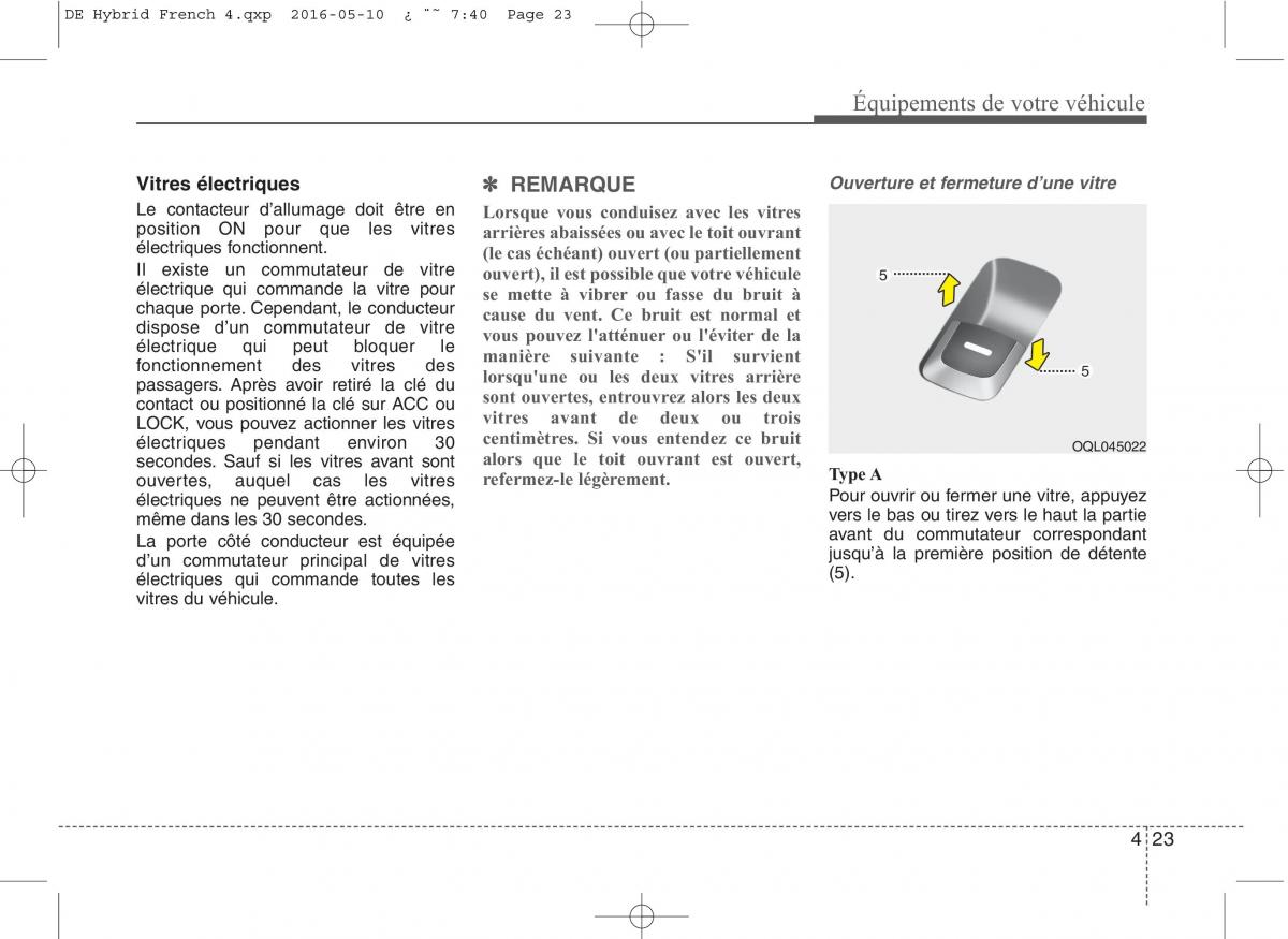 KIA Niro manuel du proprietaire / page 124