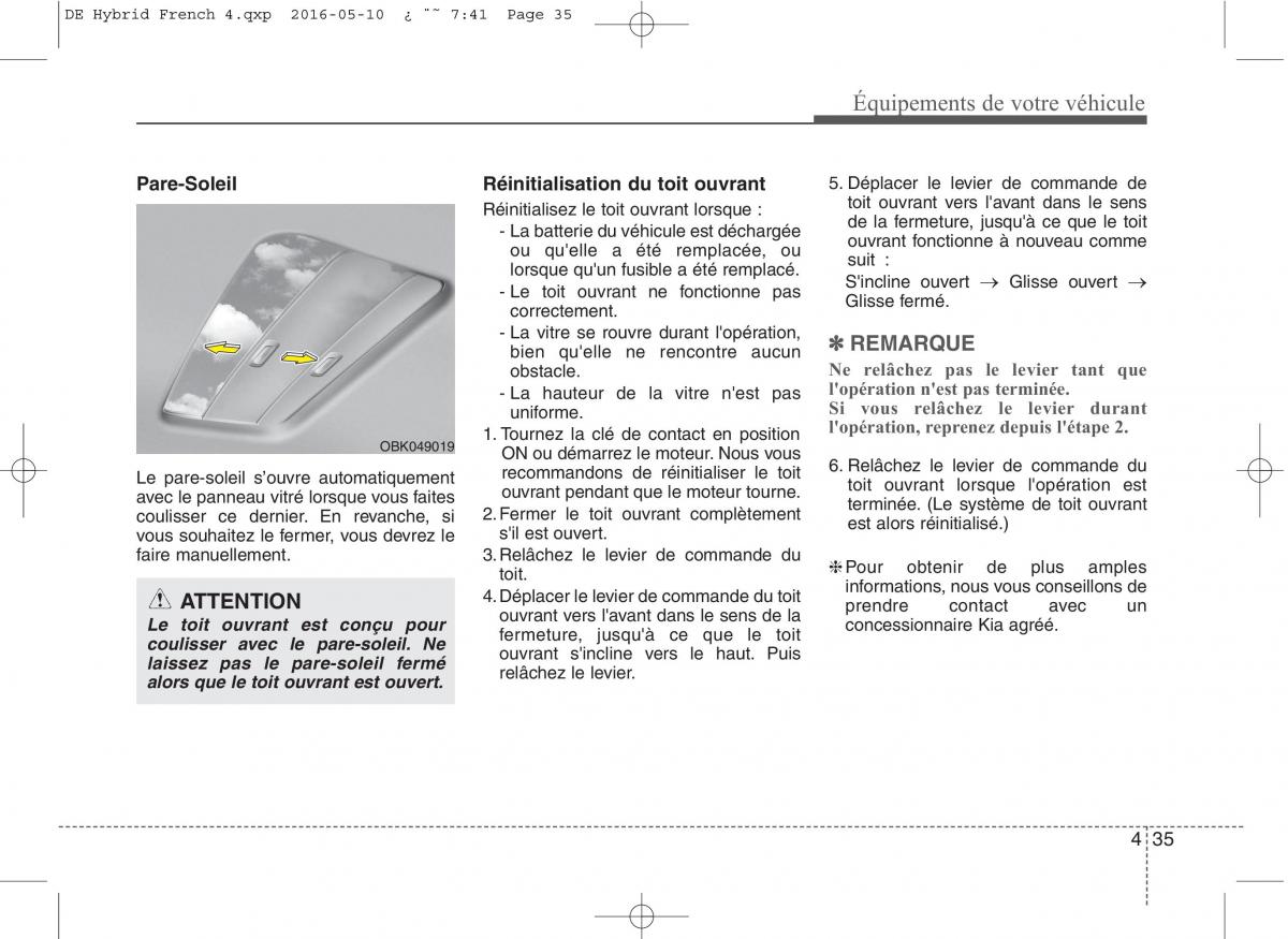 KIA Niro manuel du proprietaire / page 136