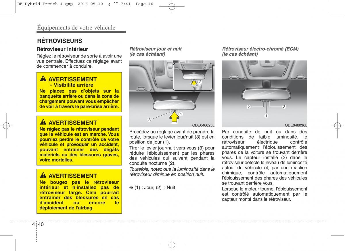 KIA Niro manuel du proprietaire / page 141