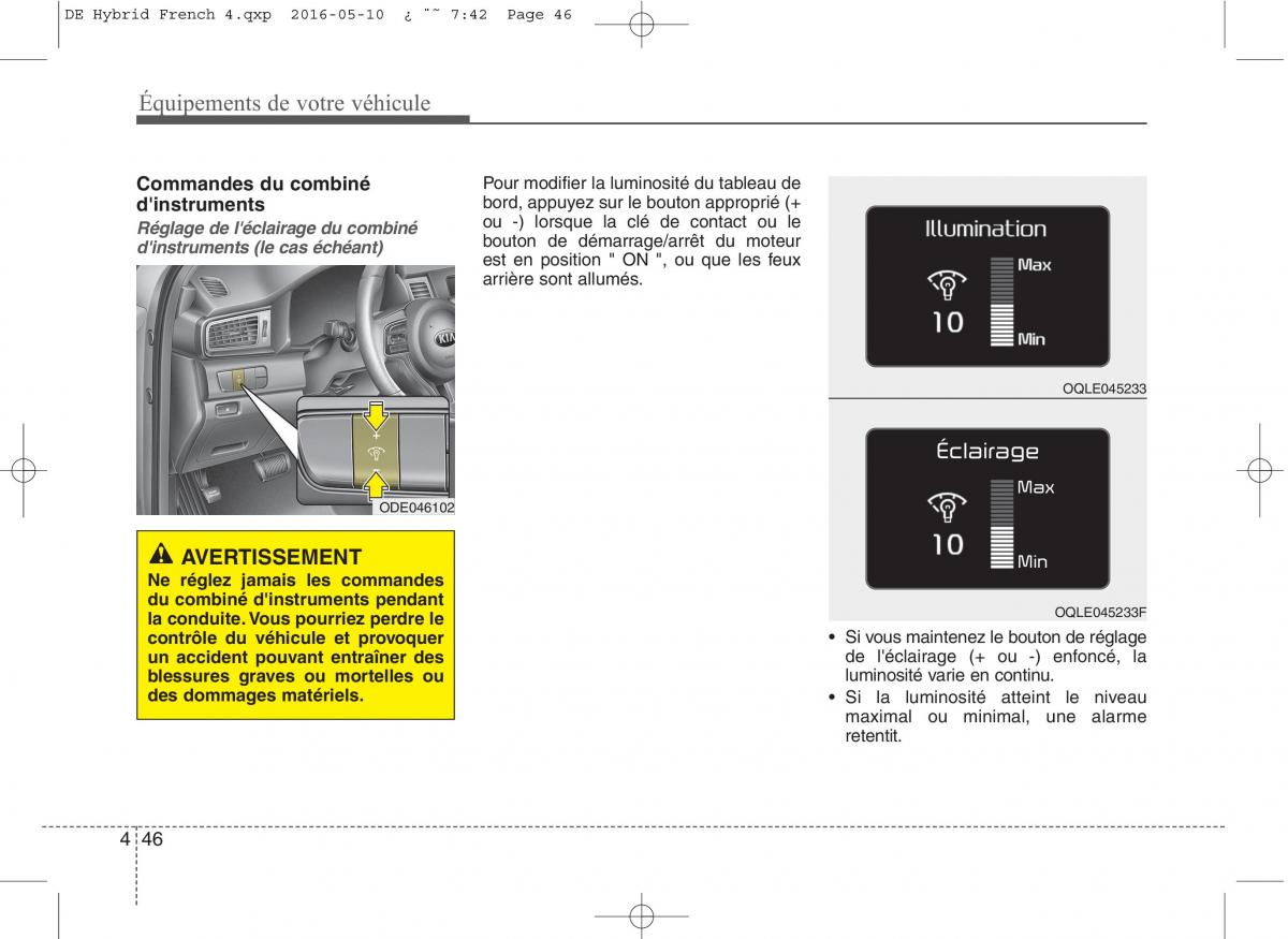 KIA Niro manuel du proprietaire / page 147