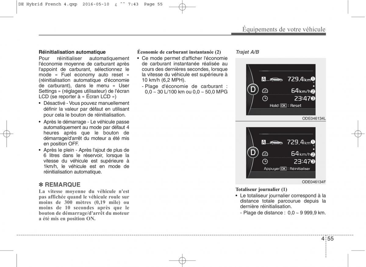 KIA Niro manuel du proprietaire / page 156