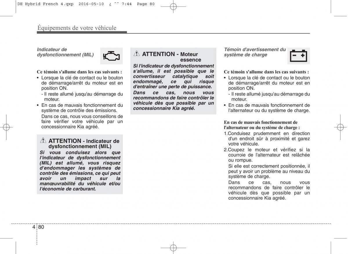 KIA Niro manuel du proprietaire / page 181