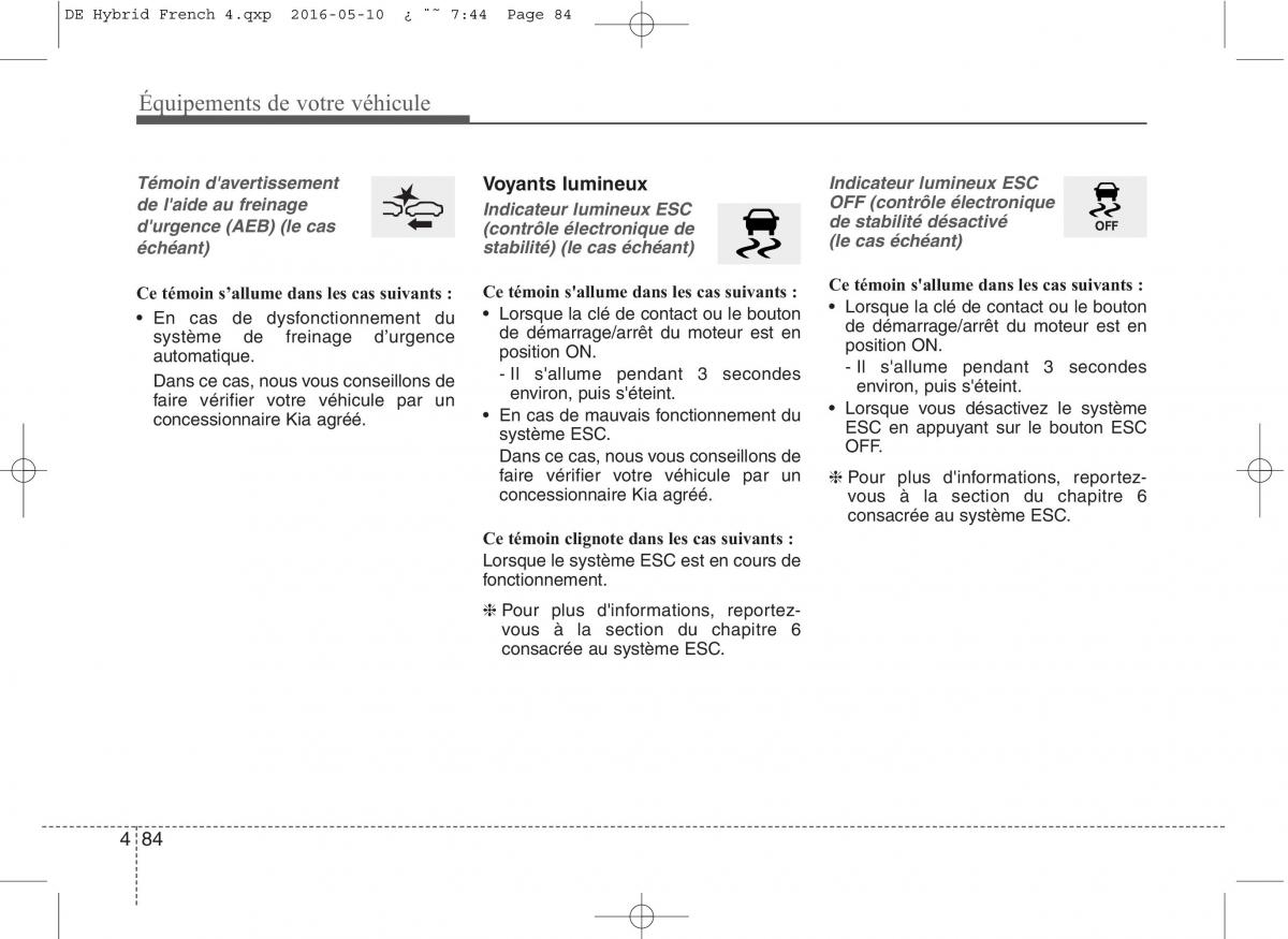 KIA Niro manuel du proprietaire / page 185