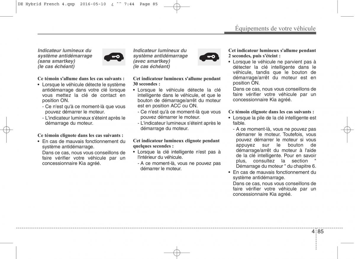 KIA Niro manuel du proprietaire / page 186