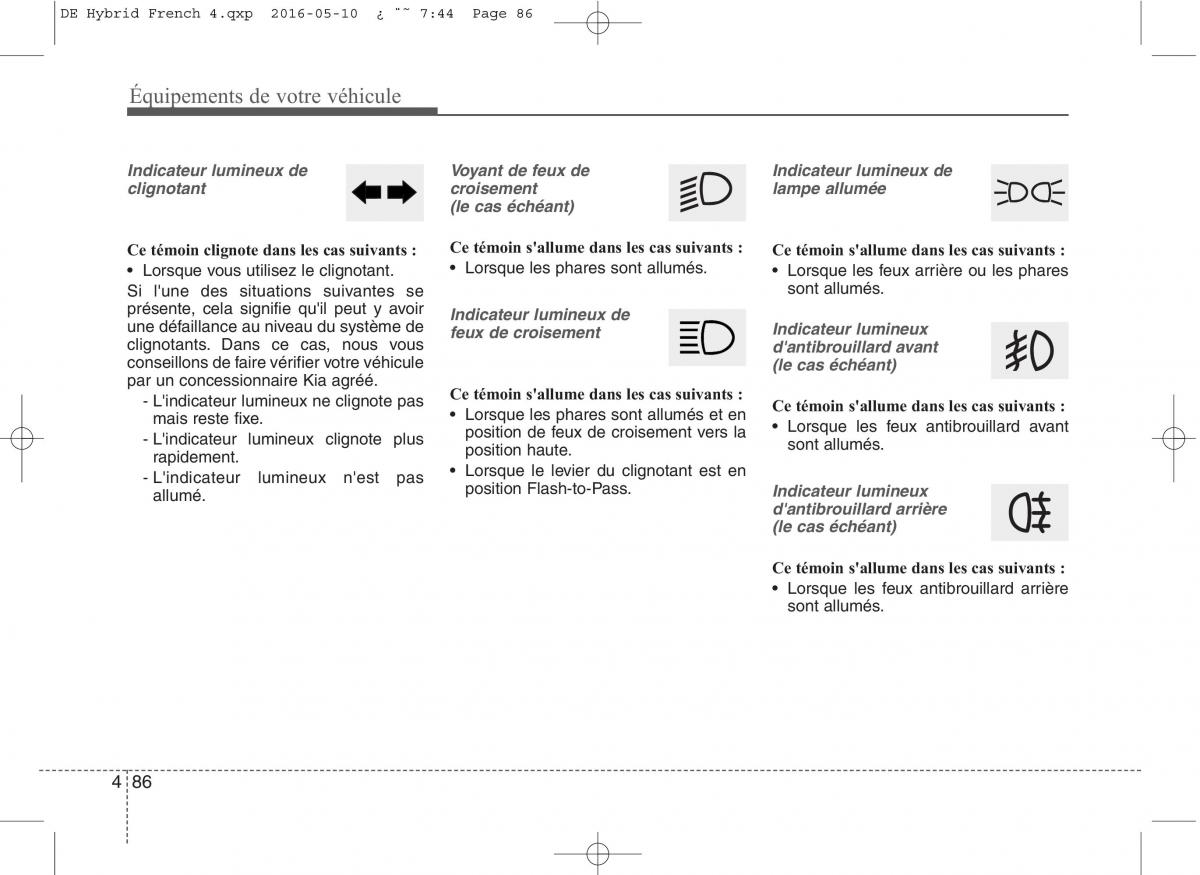 KIA Niro manuel du proprietaire / page 187