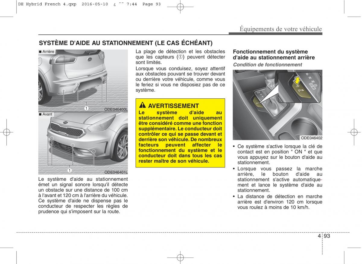 KIA Niro manuel du proprietaire / page 194