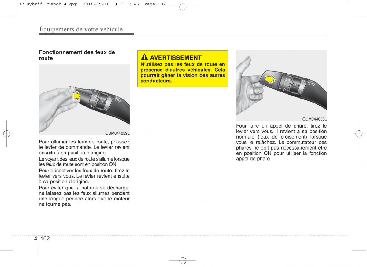 KIA Niro manuel du proprietaire / page 203