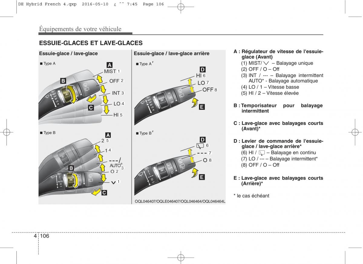 KIA Niro manuel du proprietaire / page 207