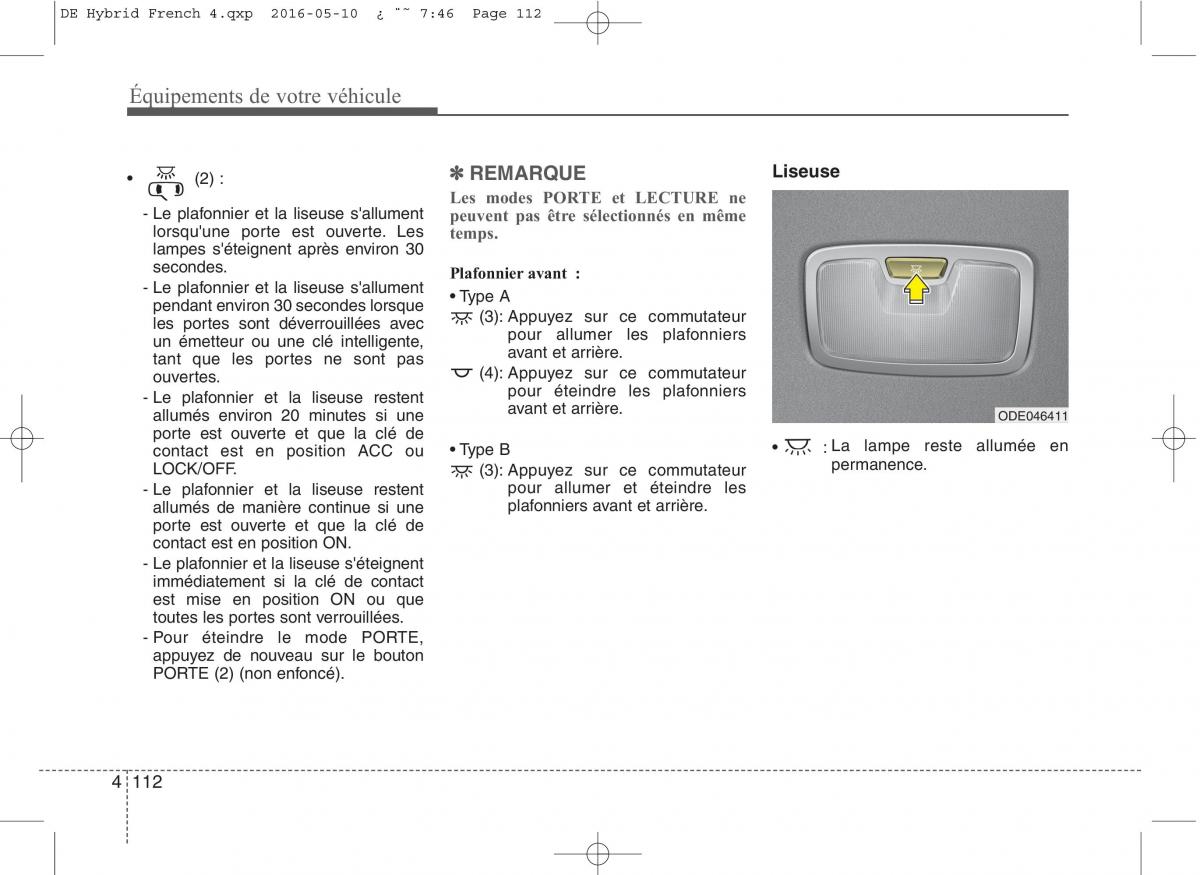 KIA Niro manuel du proprietaire / page 213