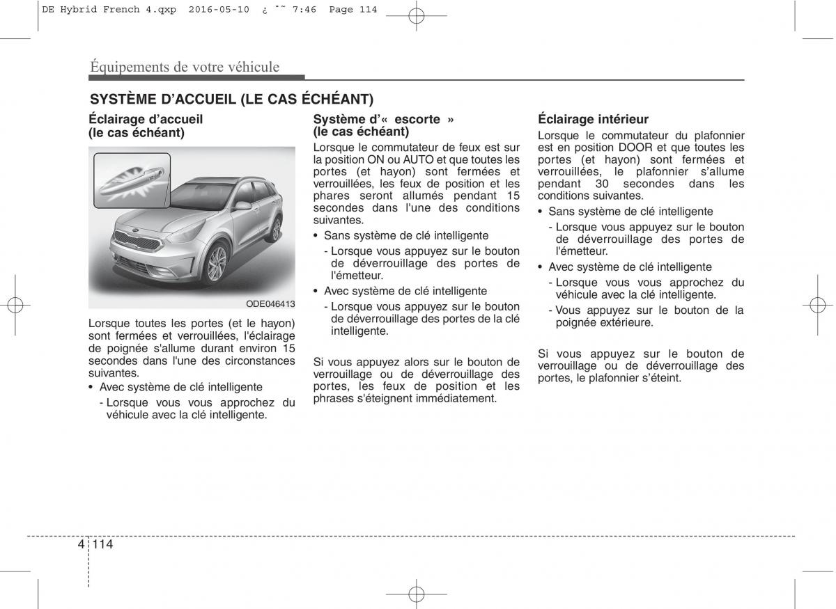 KIA Niro manuel du proprietaire / page 215