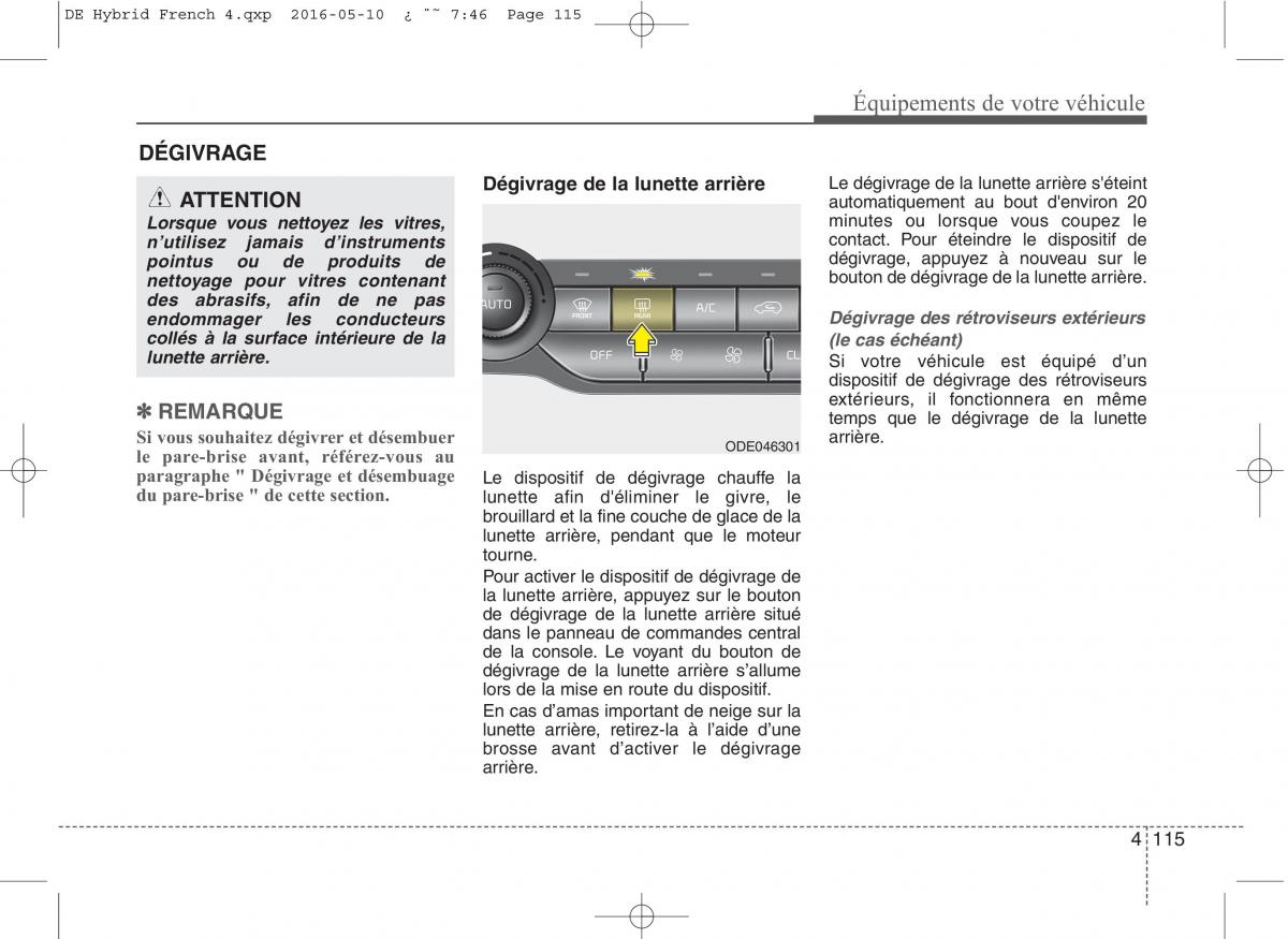 KIA Niro manuel du proprietaire / page 216