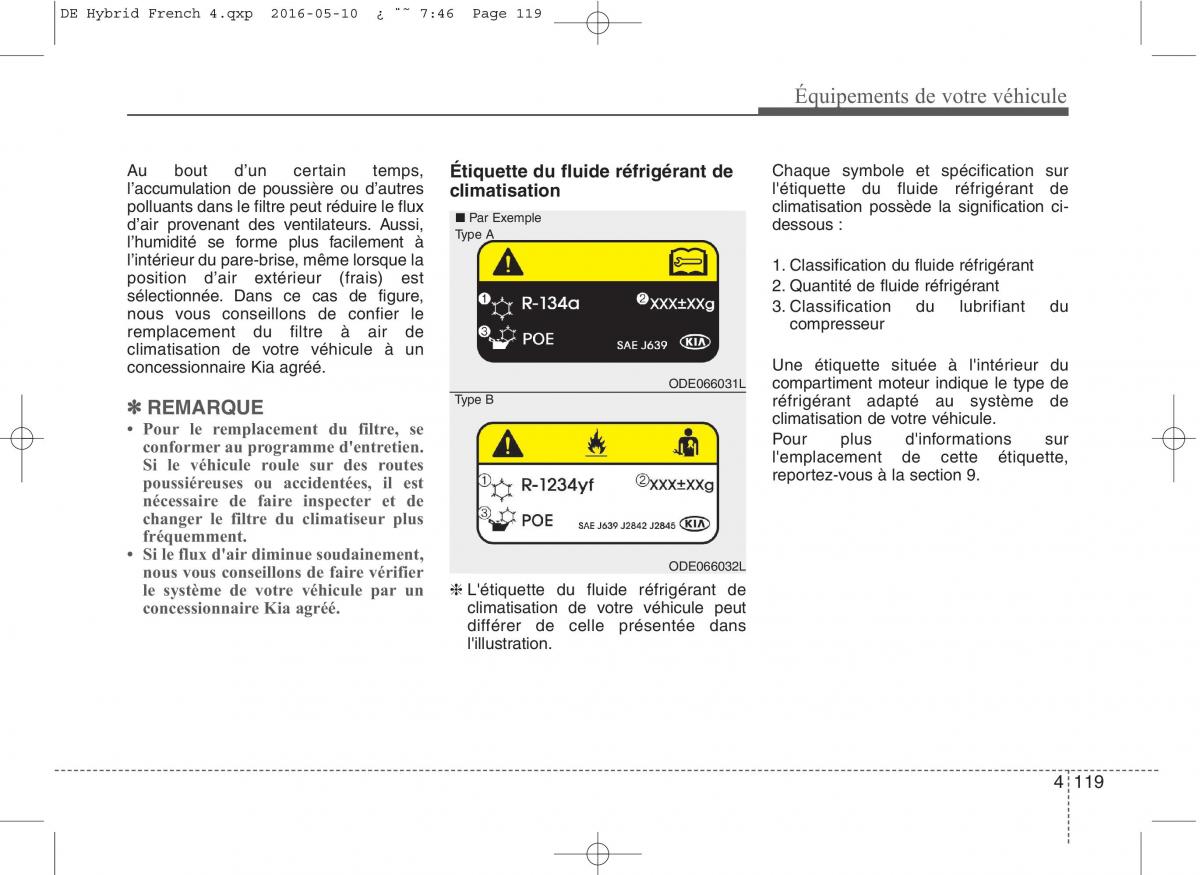 KIA Niro manuel du proprietaire / page 220