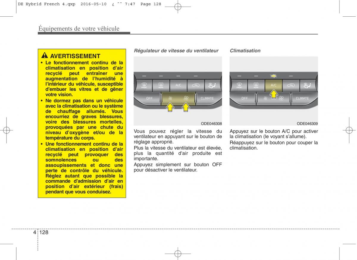 KIA Niro manuel du proprietaire / page 229