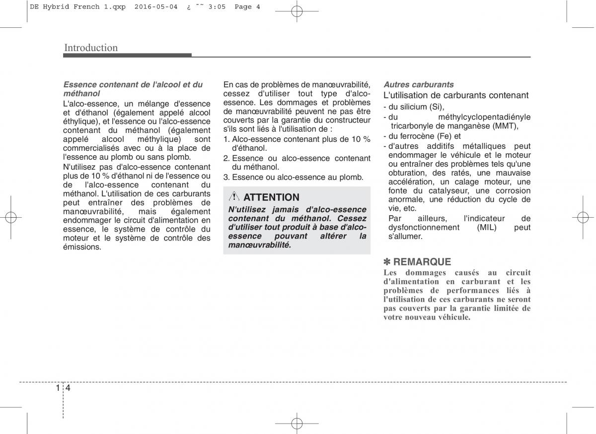 KIA Niro manuel du proprietaire / page 23