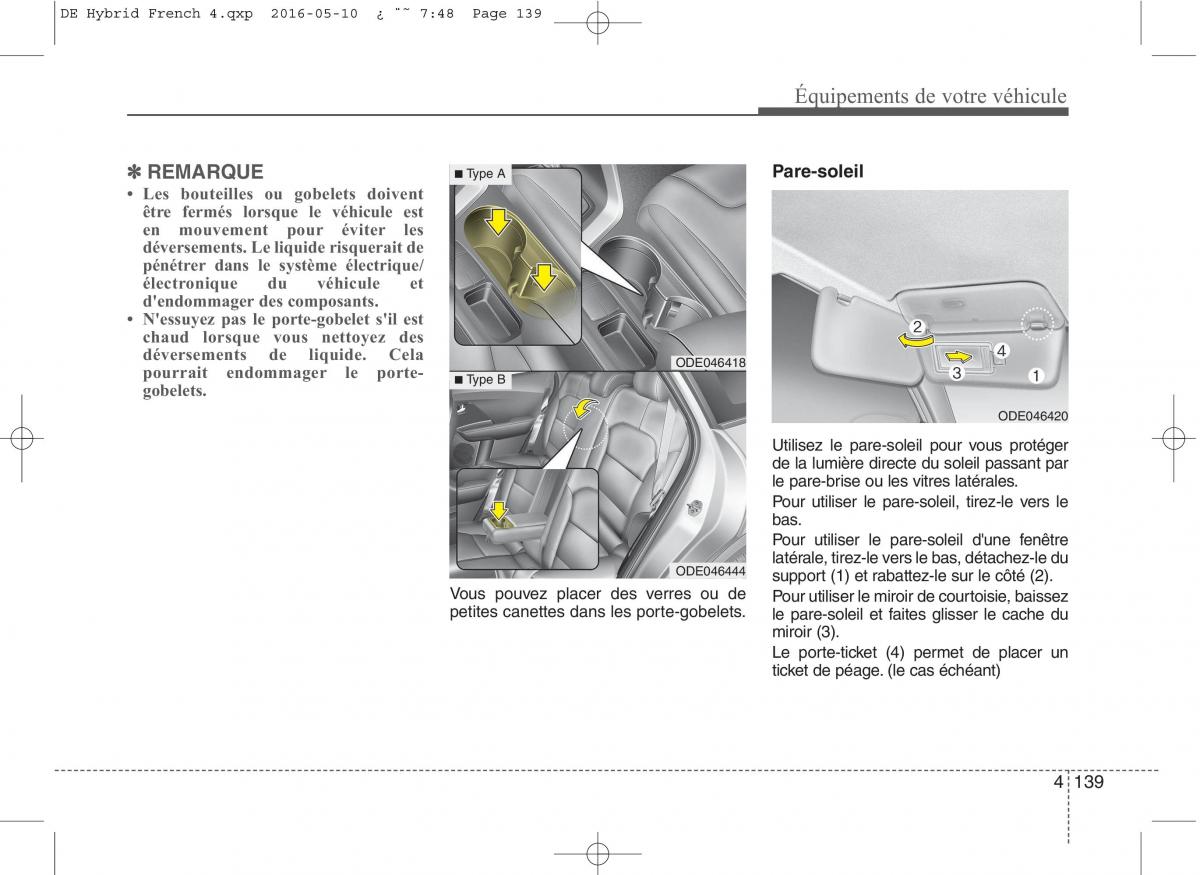 KIA Niro manuel du proprietaire / page 240