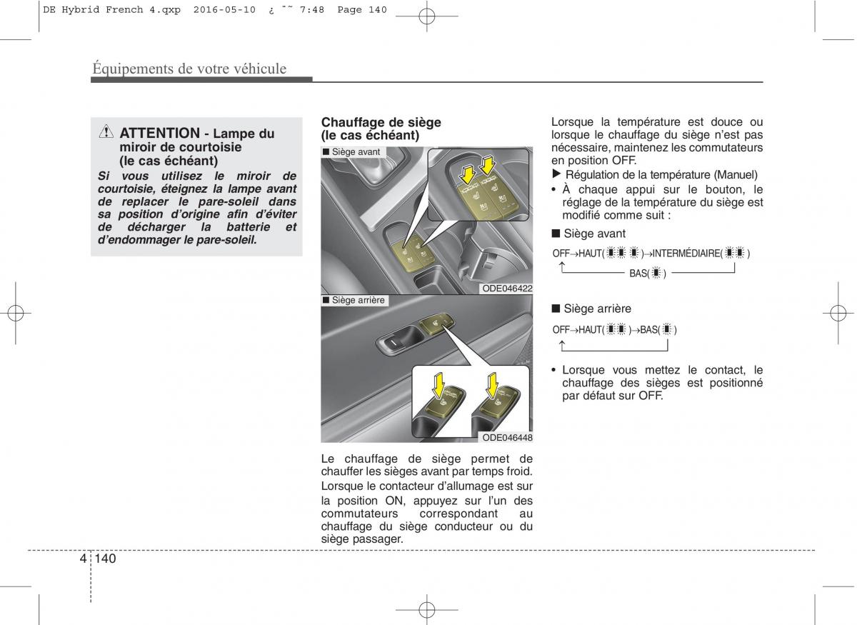 KIA Niro manuel du proprietaire / page 241