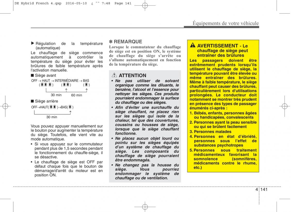 KIA Niro manuel du proprietaire / page 242