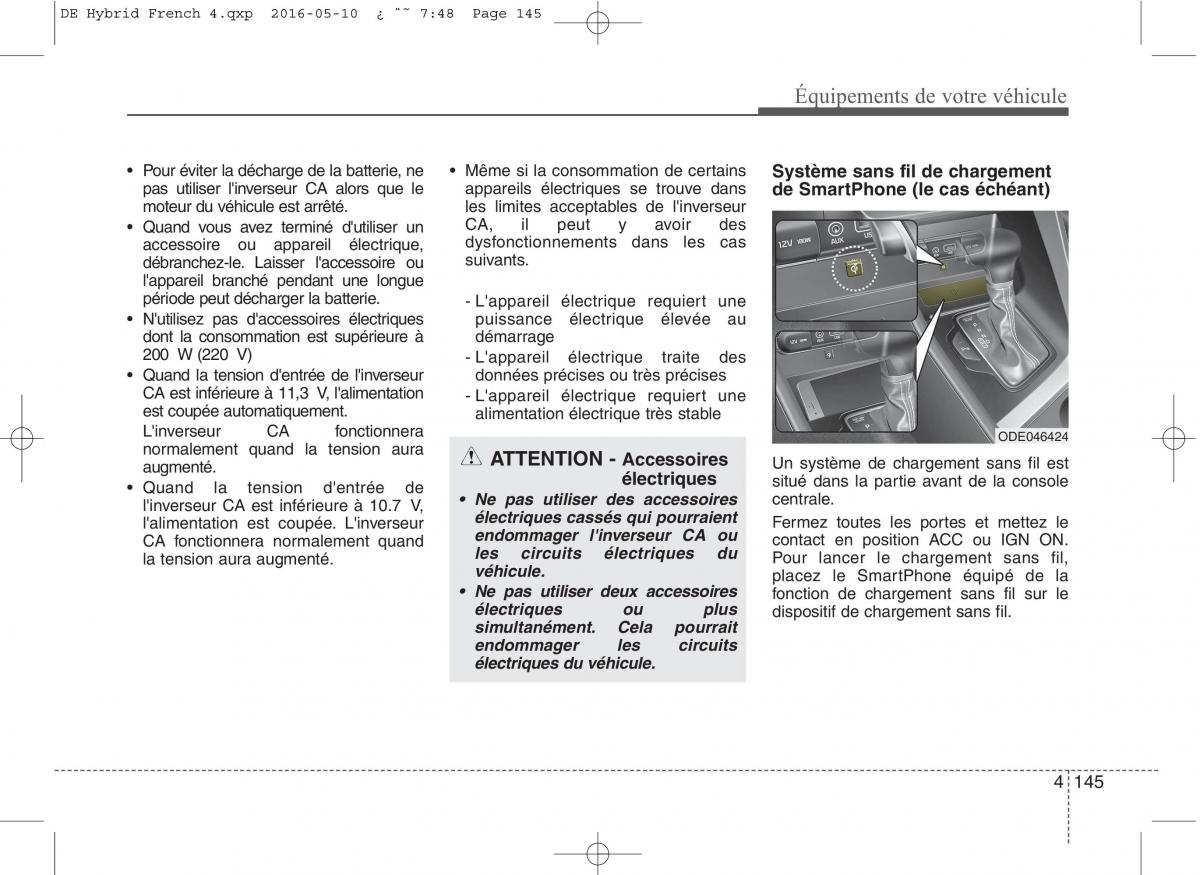 KIA Niro manuel du proprietaire / page 246